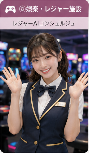 娯楽・レジャー施設 向けAIコンシェルジュ