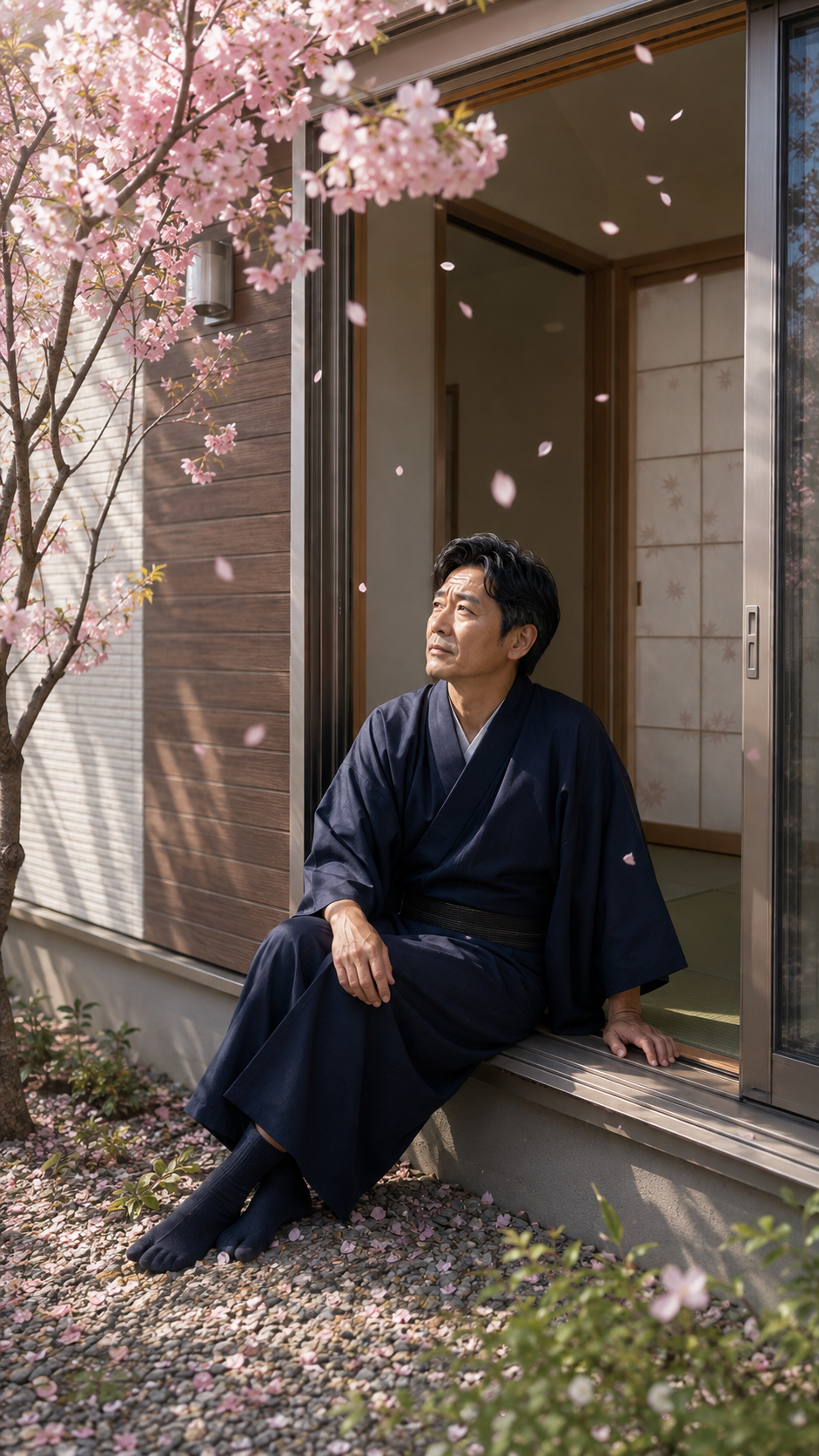 Relaxing in the Japanese-style room